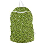 Kiwi Fruit Pattern Green Background Foldable Lightweight Backpack