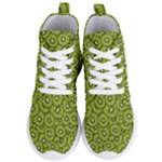 Kiwi Fruit Pattern Green Background Women s Lightweight High Top Sneakers