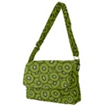 Kiwi Fruit Pattern Green Background Full Print Messenger Bag (S)