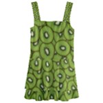 Kiwi Fruit Pattern Green Background Kids  Layered Skirt Swimsuit