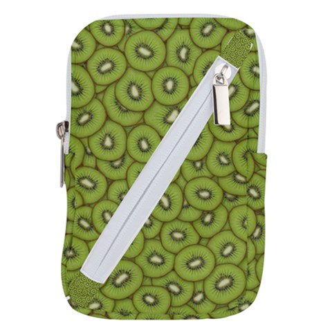 Kiwi Fruit Pattern Green Background Belt Pouch Bag (Small) from ArtsNow.com