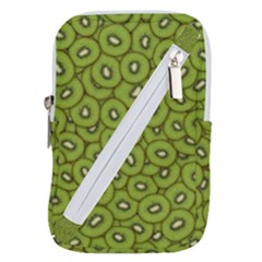 Kiwi Fruit Pattern Green Background Belt Pouch Bag (Small) from ArtsNow.com