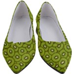 Kiwi Fruit Pattern Green Background Women s Block Heels 