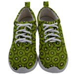 Kiwi Fruit Pattern Green Background Mens Athletic Shoes