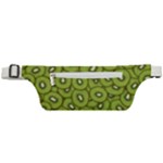 Kiwi Fruit Pattern Green Background Active Waist Bag