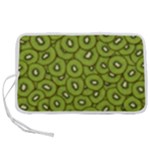 Kiwi Fruit Pattern Green Background Pen Storage Case (S)