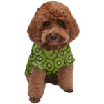 Kiwi Fruit Pattern Green Background Dog T-Shirt