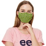 Kiwi Fruit Pattern Green Background Fitted Cloth Face Mask (Adult)