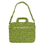 Kiwi Fruit Pattern Green Background MacBook Pro 15  Shoulder Laptop Bag