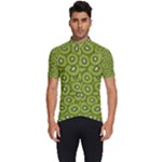 Kiwi Fruit Pattern Green Background Men s Short Sleeve Cycling Jersey