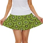 Kiwi Fruit Pattern Green Background Women s Skort