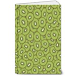 Kiwi Fruit Pattern Green Background 8  x 10  Softcover Notebook