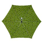 Kiwi Fruit Pattern Green Background Automatic Folding Umbrella with Case (Small)