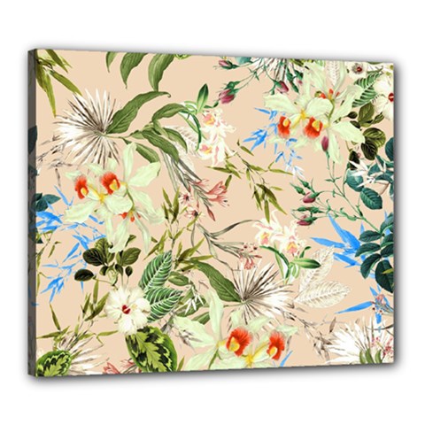 Textile Fabric Tropical Canvas 24  x 20  (Stretched) from ArtsNow.com