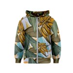 Monstera Palm Leaves Plants Kids  Zipper Hoodie