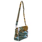 Monstera Palm Leaves Plants Shoulder Bag with Back Zipper