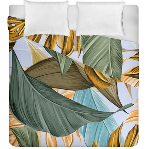 Monstera Palm Leaves Plants Duvet Cover Double Side (King Size) from ArtsNow.com