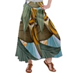 Monstera Palm Leaves Plants Women s Satin Palazzo Pants