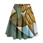 Monstera Palm Leaves Plants High Waist Skirt