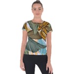 Monstera Palm Leaves Plants Short Sleeve Sports Top 