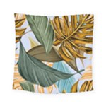 Monstera Palm Leaves Plants Square Tapestry (Small)