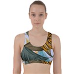 Monstera Palm Leaves Plants Back Weave Sports Bra