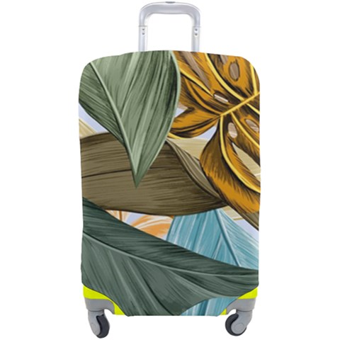 Monstera Palm Leaves Plants Luggage Cover (Large) from ArtsNow.com