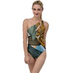 Monstera Palm Leaves Plants To One Side Swimsuit