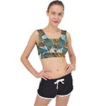 Monstera Palm Leaves Plants V-Back Sports Bra