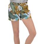 Monstera Palm Leaves Plants Women s Velour Lounge Shorts