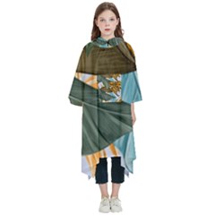 Monstera Palm Leaves Plants Kids  Hooded Rain Ponchos from ArtsNow.com