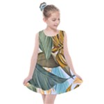 Monstera Palm Leaves Plants Kids  Summer Dress