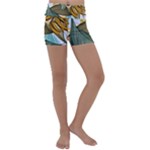 Monstera Palm Leaves Plants Kids  Lightweight Velour Yoga Shorts