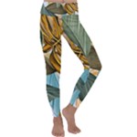 Monstera Palm Leaves Plants Kids  Lightweight Velour Classic Yoga Leggings