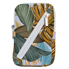 Monstera Palm Leaves Plants Belt Pouch Bag (Small) from ArtsNow.com