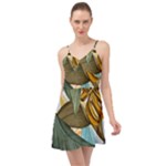 Monstera Palm Leaves Plants Summer Time Chiffon Dress