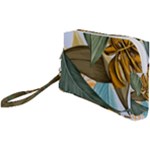 Monstera Palm Leaves Plants Wristlet Pouch Bag (Small)