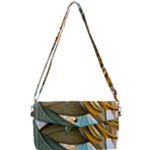 Monstera Palm Leaves Plants Removable Strap Clutch Bag