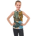 Monstera Palm Leaves Plants Kids  Sleeveless Polo T-Shirt