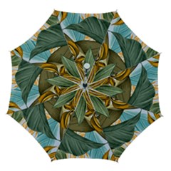 Monstera Palm Leaves Plants Automatic Folding Umbrella with Case (Medium) from ArtsNow.com