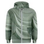 Silky Sage Abstract Elegant Print Design Men s Zipper Hoodie