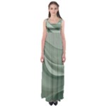 Silky Sage Abstract Elegant Print Design Empire Waist Maxi Dress