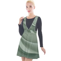 Plunge Pinafore Velour Dress 