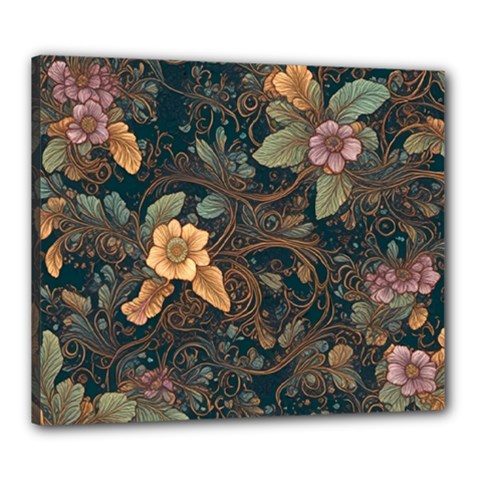 Floral Seamless Pattern Decorative Canvas 24  x 20  (Stretched) from ArtsNow.com