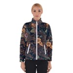 Floral Seamless Pattern Decorative Women s Bomber Jacket