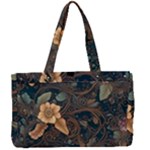 Floral Seamless Pattern Decorative Canvas Work Bag