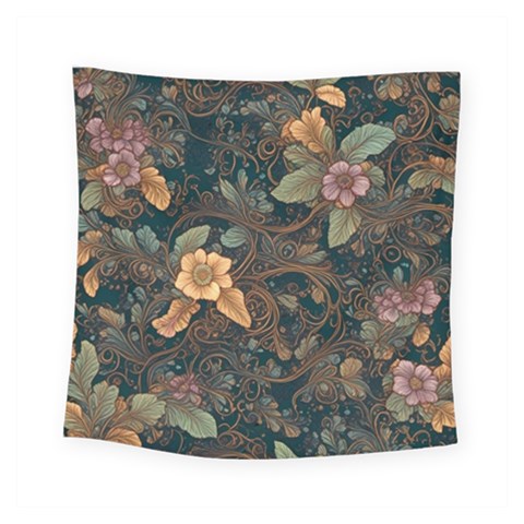 Floral Seamless Pattern Decorative Square Tapestry (Small) from ArtsNow.com