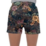 Floral Seamless Pattern Decorative Sleepwear Shorts