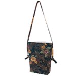 Floral Seamless Pattern Decorative Folding Shoulder Bag