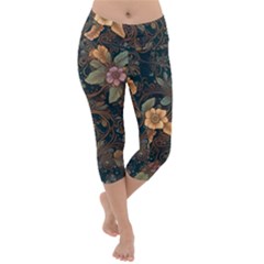 Lightweight Velour Capri Yoga Leggings 